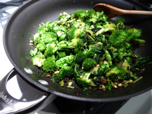 saute broccoli spinach